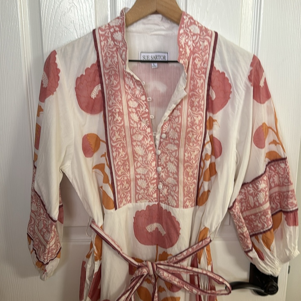 Anthropologie Sue Sartor flounce shorty dress L - Picture 7 of 16